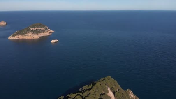 Rauhallinen Veden Pinta Välimerellä Kaunis Luonto Tausta Rauhallinen Meri Pieni — kuvapankkivideo