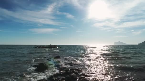 Rochers Vagues Mer Paysage Marin Avec Grandes Vagues Mer Qui — Video