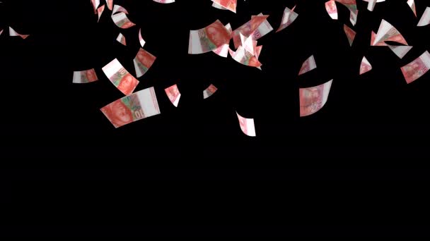 Pénzeső Svájci Frank Bankjegyek Hullanak Csökken Chf Papírpénz Svájc Pénzneme — Stock videók
