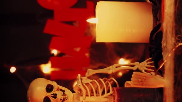 Sfondo Halloween Tema Della Tradizionale Festa Halloween Tradizioni Mistiche Nelle — Video Stock