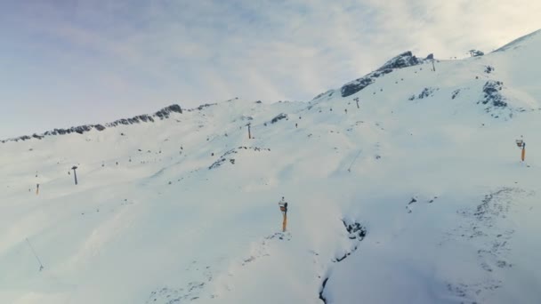 Opening Winter Ski Season Engelberg Switzerland Lifting Cable Car Ski — Stock Video