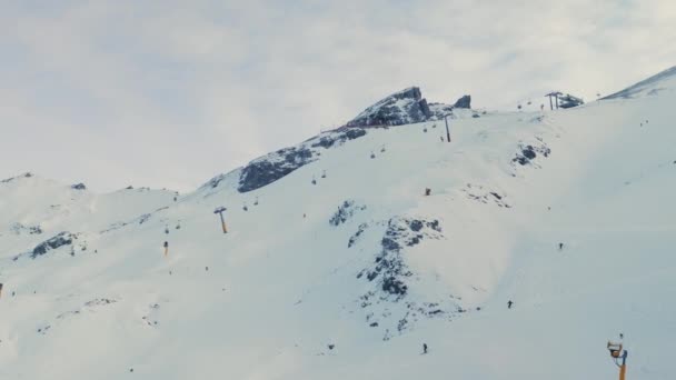 Popular Winter Travel Destination Swiss Alps Engelberg Mount Titlis Ski — Stock Video