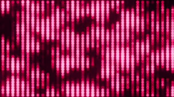 Ψηφιακά Παραγόμενο Αφηρημένο Εικονογραφημένο Διάστικτο Ροζ Φως Που Αναβοσβήνει Σκούρο — Αρχείο Βίντεο