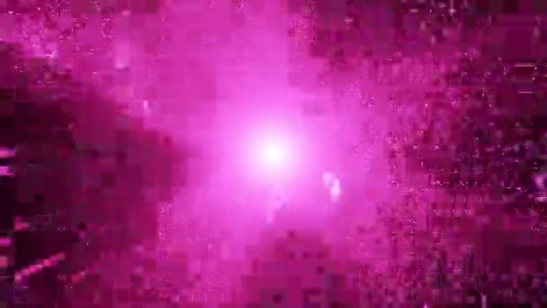 Φουτουριστικό Τούνελ Ροζ Φωτισμό Κινούμενο Φόντο Αφηρημένος Διάδρομος Επιστημονικής Φαντασίας — Αρχείο Βίντεο