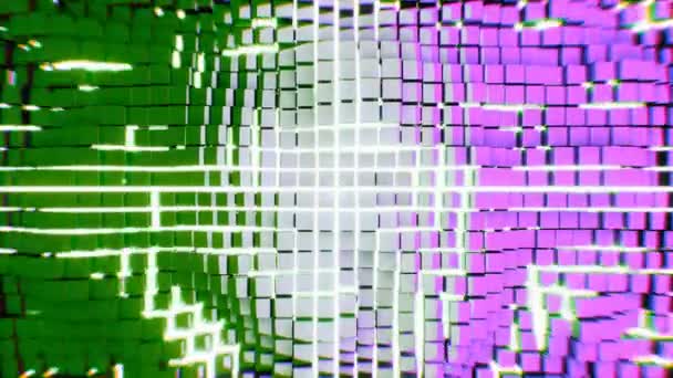 추상적인 배경입니다 이음새가 불빛을 기하학적인 다채로운 렌더링 애니메이션 Loopable — 비디오