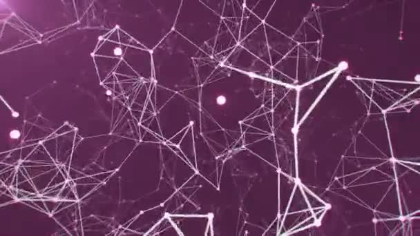 Абстрактное Многоугольное Пространство Точками Прямыми Сплетение Линий Точек Фона Технологии — стоковое видео