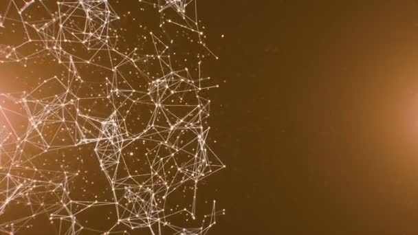 Абстрактное Многоугольное Пространство Точками Прямыми Технологии Передачи Данных Научная Тема — стоковое видео