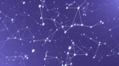 Renkli, birbirine bağlı hareketli çizgiler ve Rus ruble rub para birimi sembolleri. Kusursuz döngü animasyonu. 3 boyutlu görüntüleme. Gelecekçi soyut arkaplan