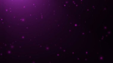 Koyu arkaplanda parlayan parlak toz parçacıkları. Siyah arka planda hareket eden morötesi ışıldayan toz noktaları. Soyut canlandırılmış, kusursuz arkaplan