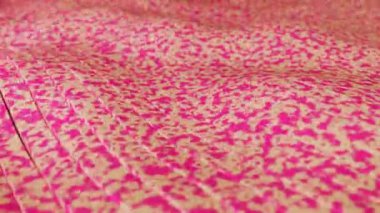 Renkli dalgalı arka plan, kusursuz döngüsü olan animasyon. Döngülü dalga çizgileri hareket ediyor. Modern hareketler grafikleri. 3B görüntüleme