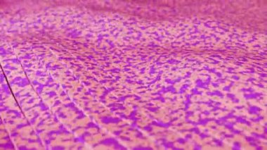 Pembe dalgalı geleceksel animasyon. Soyut dalgalı arka plan, döngülü kusursuz animasyon. 3 boyutlu görüntüleme. Veri teknolojisi