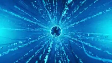 Mikroskobik bilim kurgu özeti. Canlandırılmış üç boyutlu döngü arkaplan. Hareket grafiği