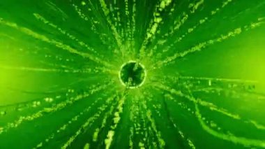 Teknolojik bilim kurgu geçmişi. Moleküllerle mikroskobik fütüristik arka plan animasyonu. Kusursuz döngü. 3B görüntüleme