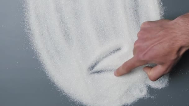 Addiction Écrite Sur Surface Sucre Sugar Tue Arrêtez Diabète Concept — Video