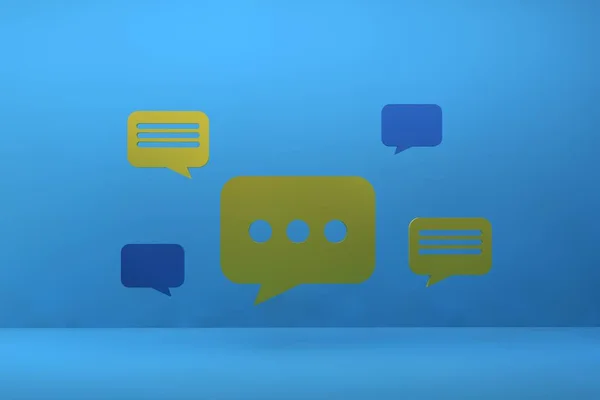 speech bubbles icon. chat bubble symbol. 3D Rendering