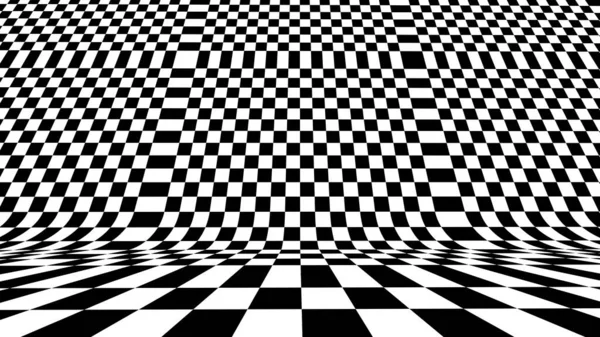 Шахматная Доска Шахматная Доска Клетчатая Плоскость Углом Наклонный Исчезающий Пустой — стоковое фото