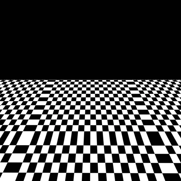 Šachovnice Šachovnice Kostkované Letadlo Úhlu Pohledu Naklonění Mizí Prázdné Podlahy — Stock fotografie