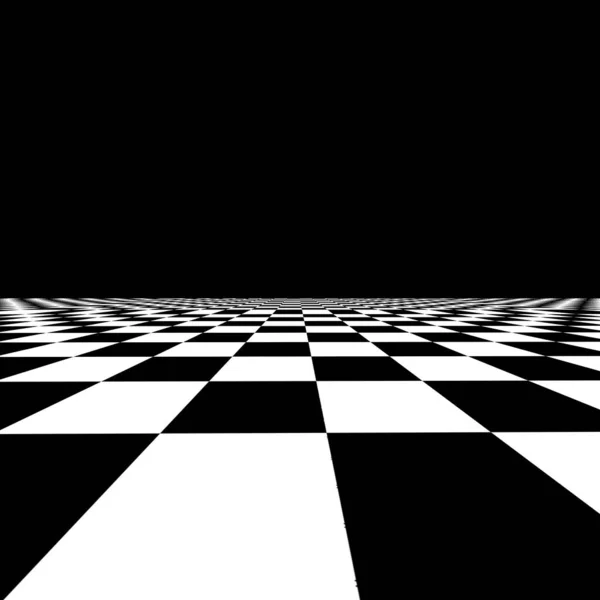 Checkerboard Échiquier Plan Damier Perspective Angle Incliné Plancher Vide Qui — Photo