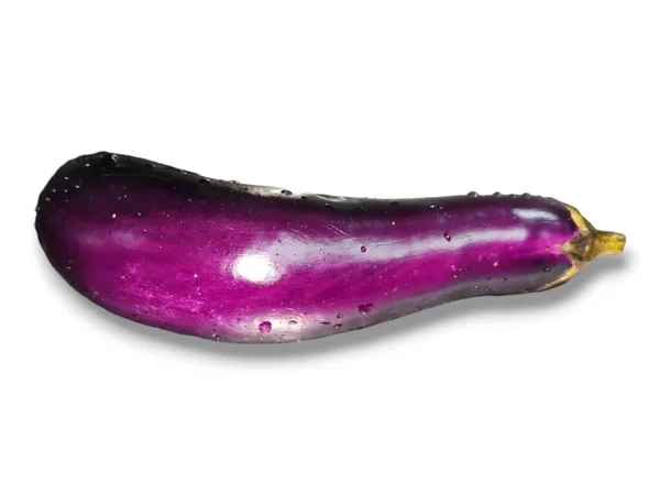 Aubergine Eggplant Isolated White Eggplant Clipping Path Quality Photo Your — Stock Photo, Image