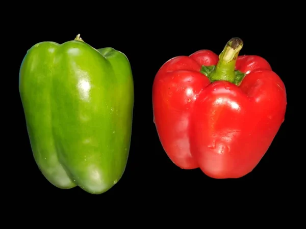 辣椒在白色背景上分离 成熟辣椒收割路径 — 图库照片