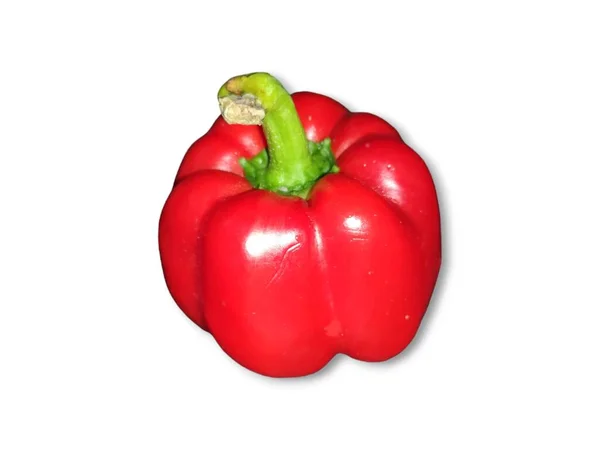 Chilli Pepř Izolované Bílém Pozadí Zralé Chilli Paprika Ořezávání Cesta — Stock fotografie