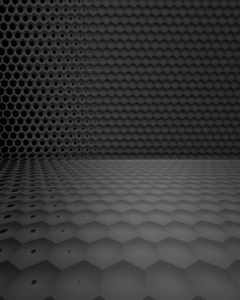 六角形の背景の抽象的な3 Dレンダリング — ストック写真