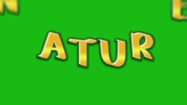 Přírodní Slovo Zeleným Pozadím — Stock video