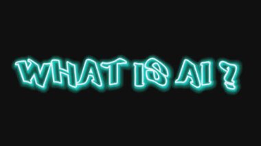 Aai ile birlikte neon ışık metni