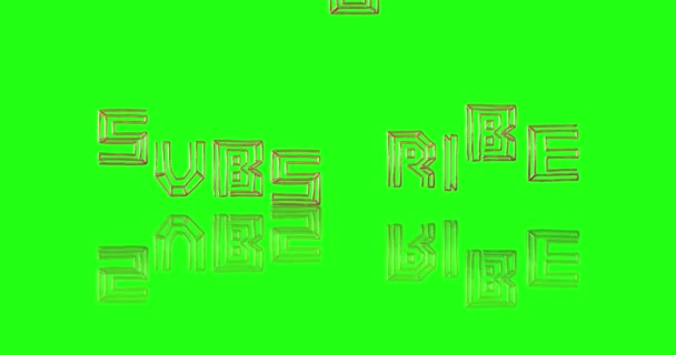 Кинетическая Типография Анимированный Почерк Подписаться Слово Блестящей Роскошной Текстурой Золота — стоковое видео