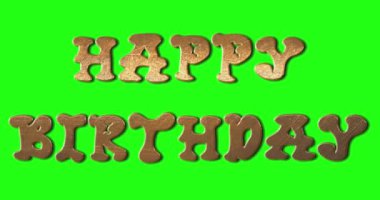 Mutlu yıllar, el yazısıyla, parlak altın desenli ve krom renkli yeşil ekran yansımalı. Kinetik tipografi animasyon el yazısı, ticari ve kişisel yazı tipi