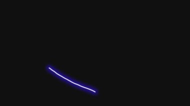 Teknoloji arka planı için neon animasyon, yatay çerçeve sonsuz döngü renkli neon. 4k neon sembolü arkaplan
