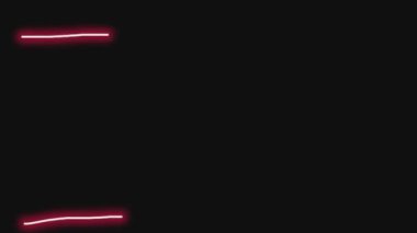 Teknoloji arka planı için neon animasyon, yatay çerçeve sonsuz döngü renkli neon. 4k neon sembolü arkaplan