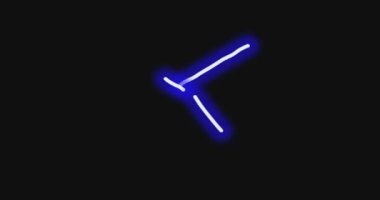 Teknoloji arka planı için neon animasyon, yatay çerçeve sonsuz döngü renkli neon. 4k neon sembolü arkaplan