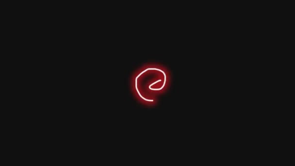 Neon Animation För Teknik Bakgrund Horisontell Ram Oändlig Loop Färgglada — Stockvideo