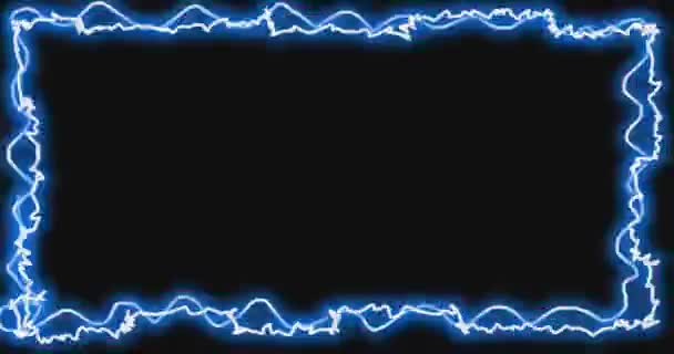 Неонова Анімація Технологічного Фону Горизонтальна Рамка Нескінченна Петля Барвистого Неону — стокове відео
