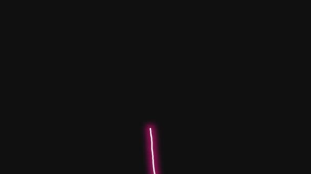 技術背景のためのネオンアニメーション 水平フレーム無限ループカラフルなネオン 4Kネオンシンボルの背景 — ストック動画