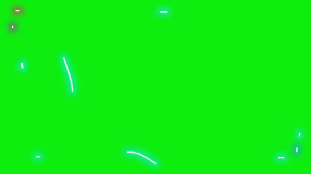 Анимация Hbd Граффити Случайными Диско Неоновыми Линиями Мигает Исчезает Полезным — стоковое видео