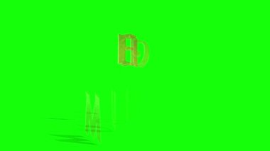 Yeşil arkaplan üzerinde animasyon metin Kurban Bayramı Mübarek