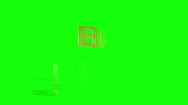 Yeşil arkaplan üzerinde animasyon metin Kurban Bayramı Mübarek