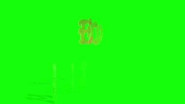 Yeşil arkaplan üzerinde animasyon metin Kurban Bayramı Mübarek