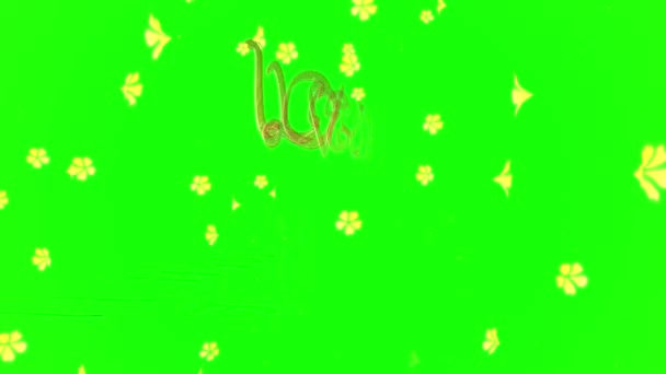 Animierter Text Love You Forever Auf Grünem Hintergrund — Stockvideo