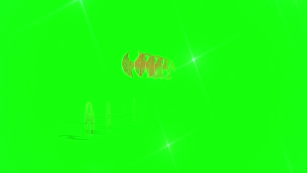 Testo Animato Buon Anniversario Sfondo Verde — Video Stock