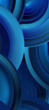 Pürüzsüz eğri çizgileri olan kaliteli mavi arkaplan tasarımı. Dijital iş afişi için süslü dikey şablon, çağdaş resmi davet, kupon, prestijli hediye çeki.