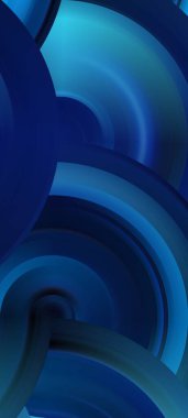 Pürüzsüz eğri çizgileri olan kaliteli mavi arkaplan tasarımı. Dijital iş afişi için süslü dikey şablon, çağdaş resmi davet, kupon, prestijli hediye çeki.