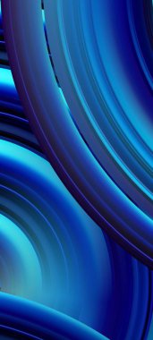 Pürüzsüz eğri çizgileri olan kaliteli mavi arkaplan tasarımı. Dijital iş afişi için süslü dikey şablon, çağdaş resmi davet, kupon, prestijli hediye çeki.