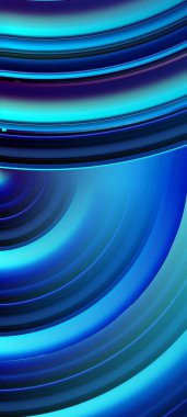 Pürüzsüz eğri çizgileri olan kaliteli mavi arkaplan tasarımı. Dijital iş afişi için süslü dikey şablon, çağdaş resmi davet, kupon, prestijli hediye çeki.