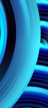 Pürüzsüz eğri çizgileri olan kaliteli mavi arkaplan tasarımı. Dijital iş afişi için süslü dikey şablon, çağdaş resmi davet, kupon, prestijli hediye çeki.