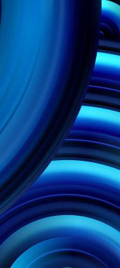 Pürüzsüz eğri çizgileri olan kaliteli mavi arkaplan tasarımı. Dijital iş afişi için süslü dikey şablon, çağdaş resmi davet, kupon, prestijli hediye çeki.