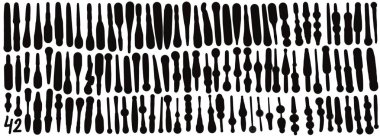 Siyah ve beyaz çizgilerin vektör çizimi.