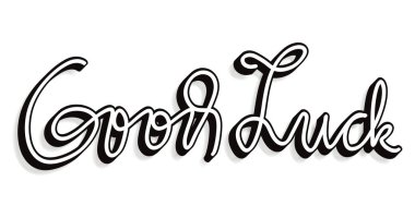 İyi Şanslar Metni 3D İllüstrasyon: Olumlu Dilekler, Tebrik Kartları, Web Sitesi, Alıntılar, İlham Veren Mesajlar ve Her Olay İçin Yaratıcı Tasarımlar İçin Mükemmel